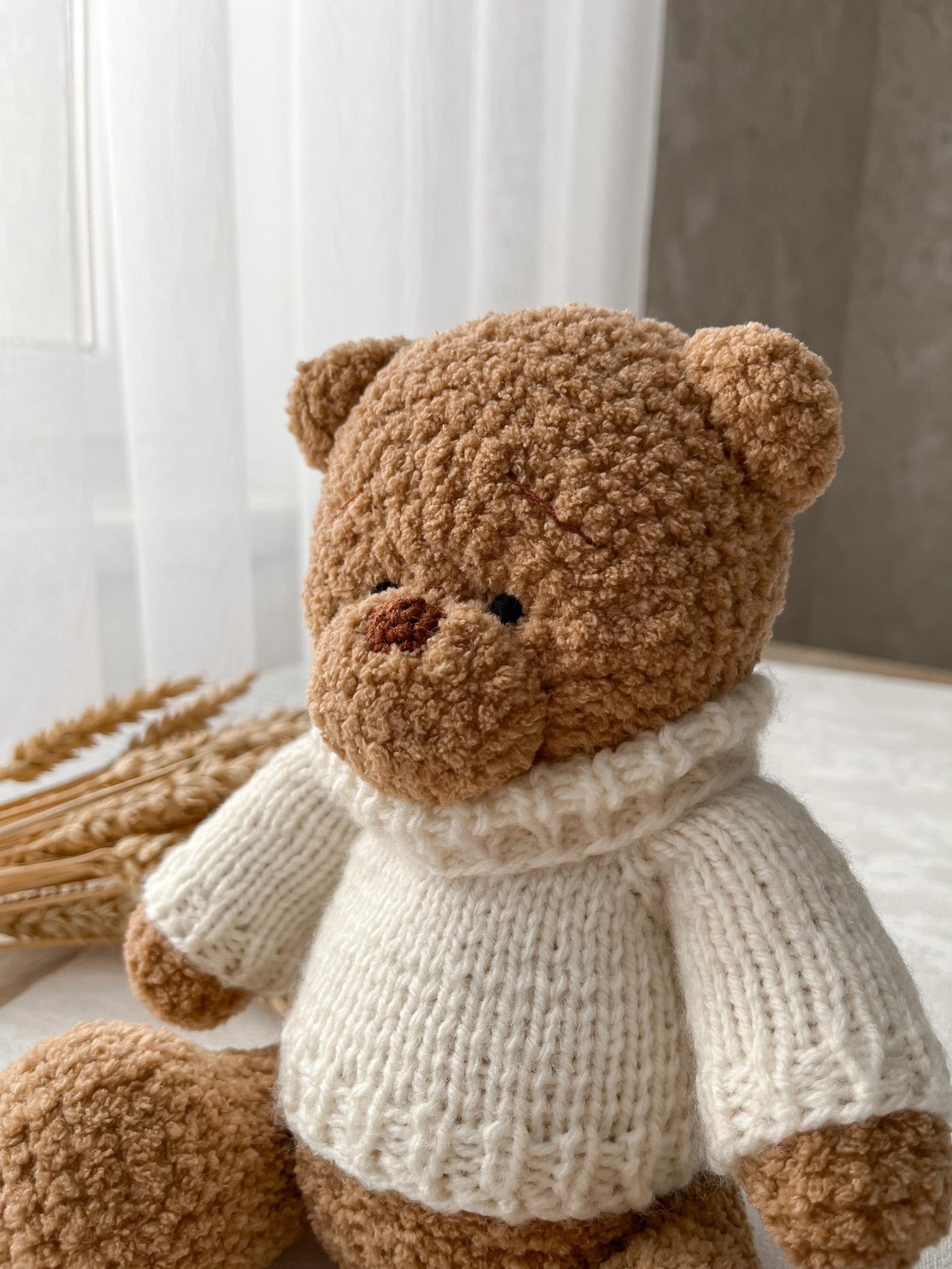 Classic Brown Teddy Crochet Figure - view 3
