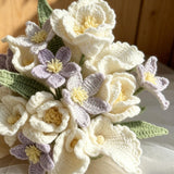 Ivory & Lavender Lily Crochet Bridal Bouquet - view 2