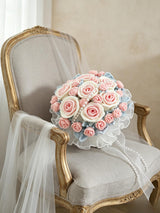 Blush Pink Rose Crochet Bridal Bouquet - view 3