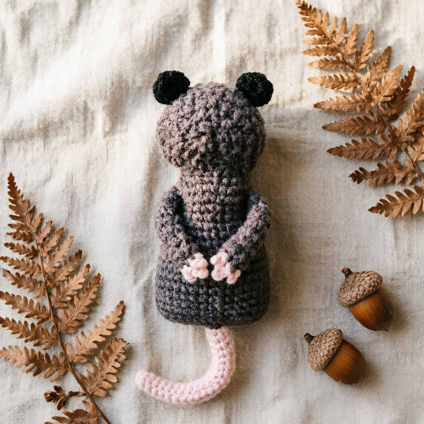 Woodland Opossum Crochet Figure - view 4