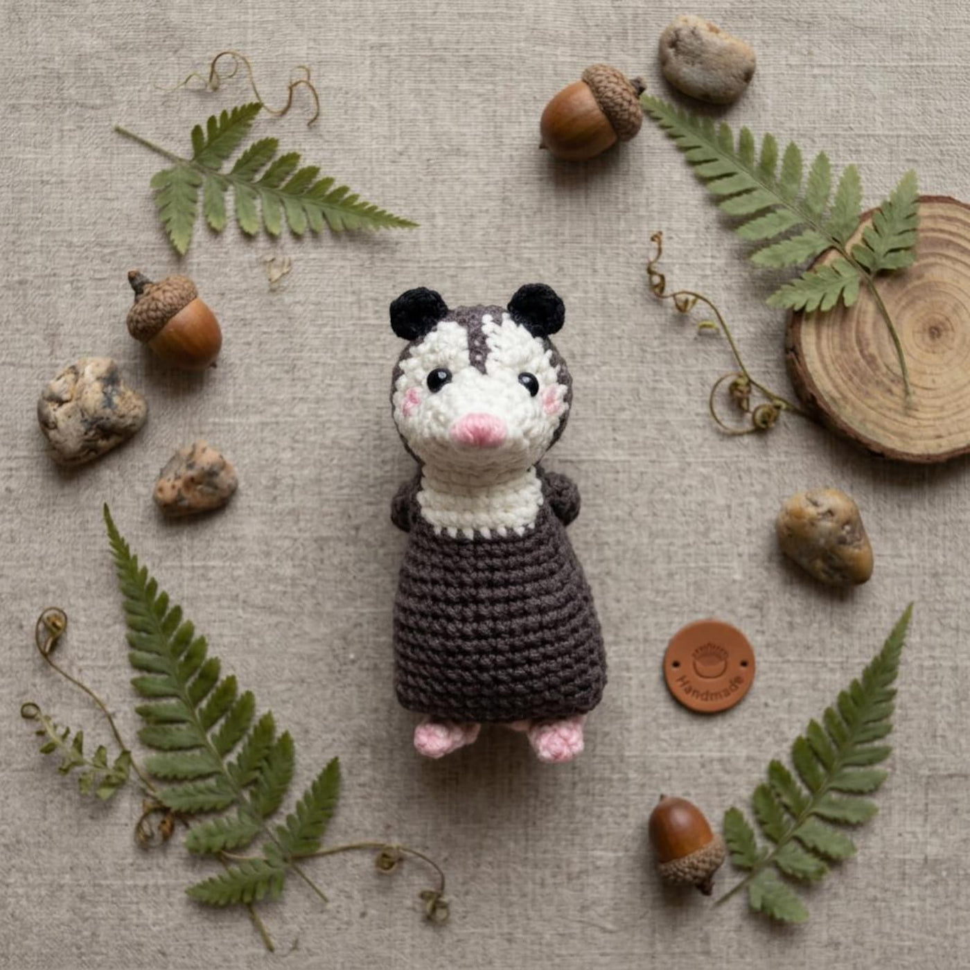 Woodland Opossum Crochet Figure - view 2