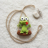Playful Gecko Crochet Car Charm - view 4