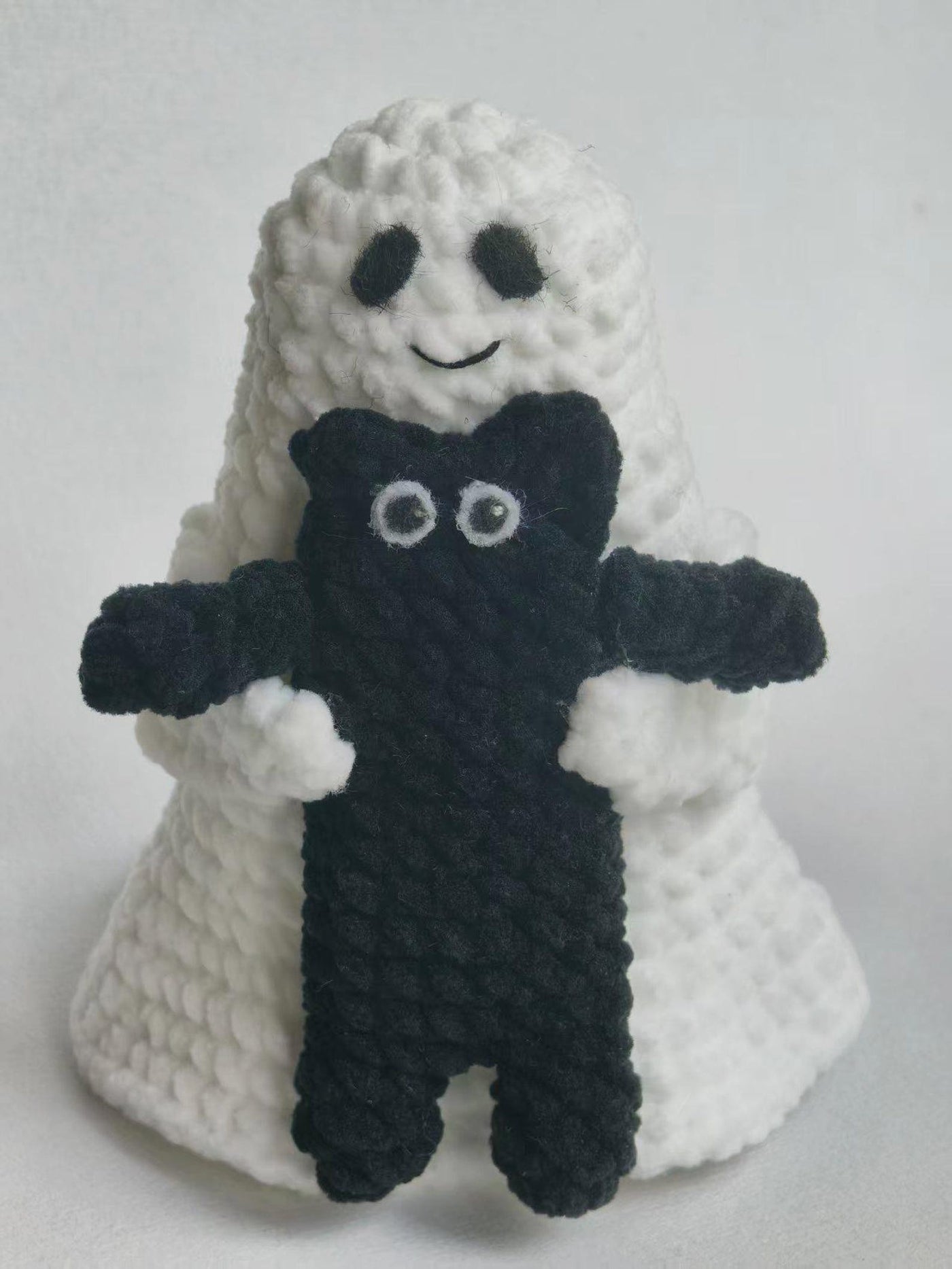 Ghost & Black Cat Crochet Car Charm - view 7