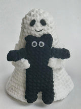 Ghost & Black Cat Crochet Car Charm - view 7