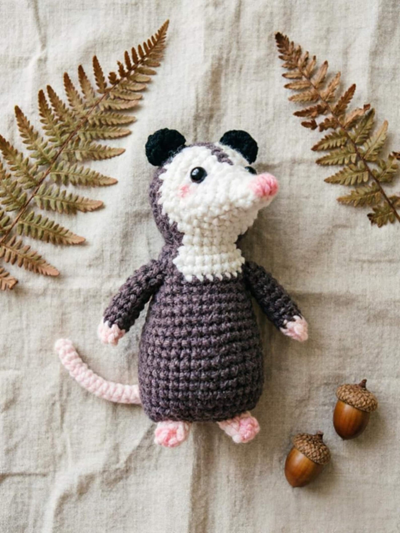 Woodland Opossum Crochet Figure - view 3