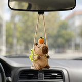 Turtle Friend Capybara Crochet Car Charm - view 6