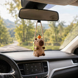 Turtle Friend Capybara Crochet Car Charm - view 4