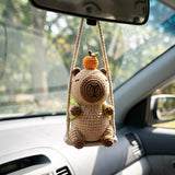 Turtle Friend Capybara Crochet Car Charm - view 8