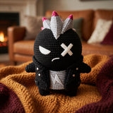 Punk Mohawk Dinosaur Crochet Figure